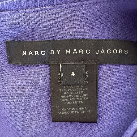 Marc by Marc Jacobs Wool Two Tone Colorblock Dress Periwinkle Blue Size 4 - Picture 7 of 9